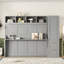 Grand lit escamotable mural avec placard, tiroirs et rangement sous le lit, conception peu encombrante pour la vie moderne-1312532943