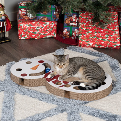 Snowman GIANT Busy Box Cat Scratcher