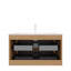Meuble-lavabo de salle de bain avec lavabo, armoire de rangement murale en contreplaqué flottant avec 2 tiroirs, lavabo en céramique, sans robinet, pré-assemblé