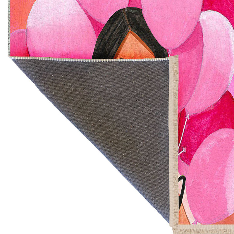 Tapis à motif de ballons de la collection Barcelona, Rectangle 3 pi 9,81 po x 6 pi 6,74 po