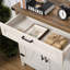 Buffet buffet, armoire de cuisine rustique à 2 portes de grange, armoire d'appoint avec rangement