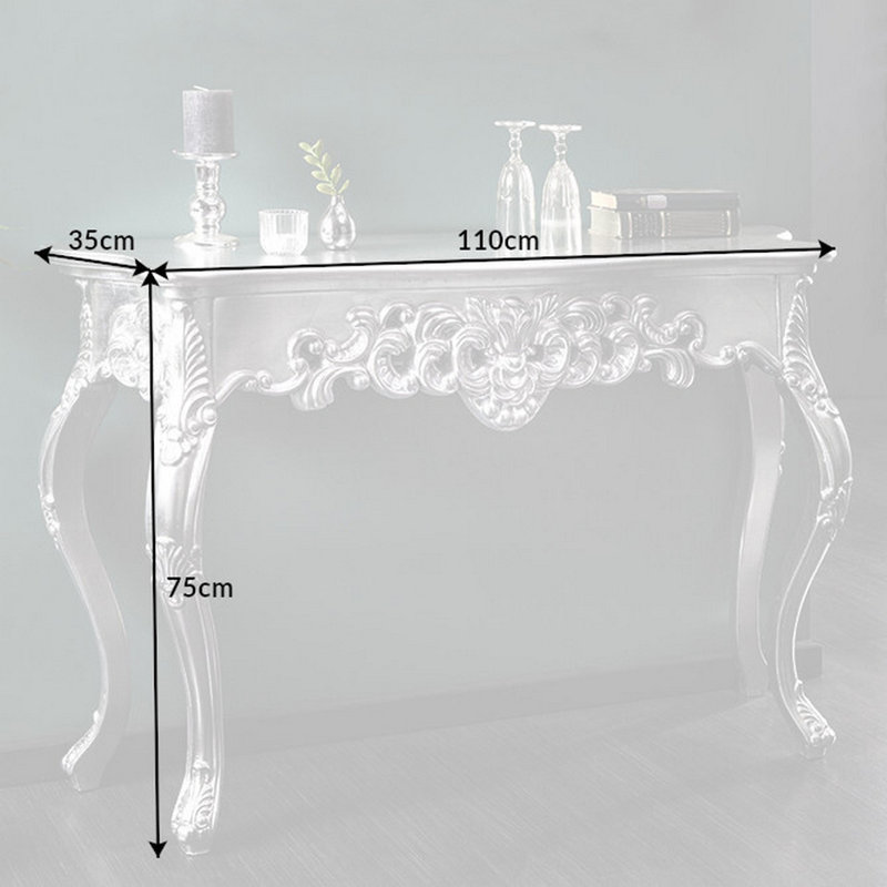 Cordeiro 110cm Console Table, Silver