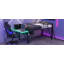 Gaming Mid Loft Bed With Desk, LED-1329491790-1329491791