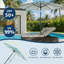 Parasol de patio 10 pi, 8 baleines robustes, avec manivelle et inclinaison à bouton-poussoir-85726188
