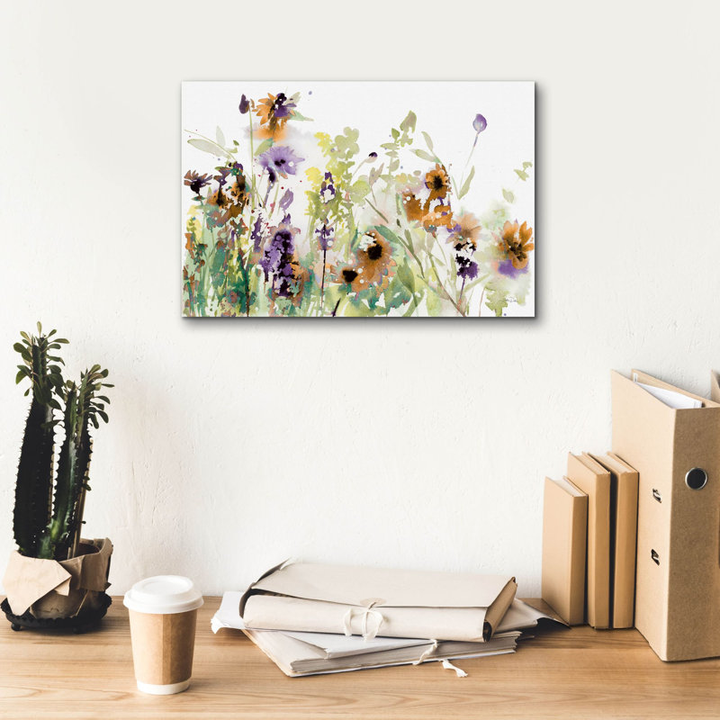 Art mural sur toile Epic Graffiti «Autumn Meadow Flowers» par Katrina Pete, H 12 po x l 18 po x P 0,75 po