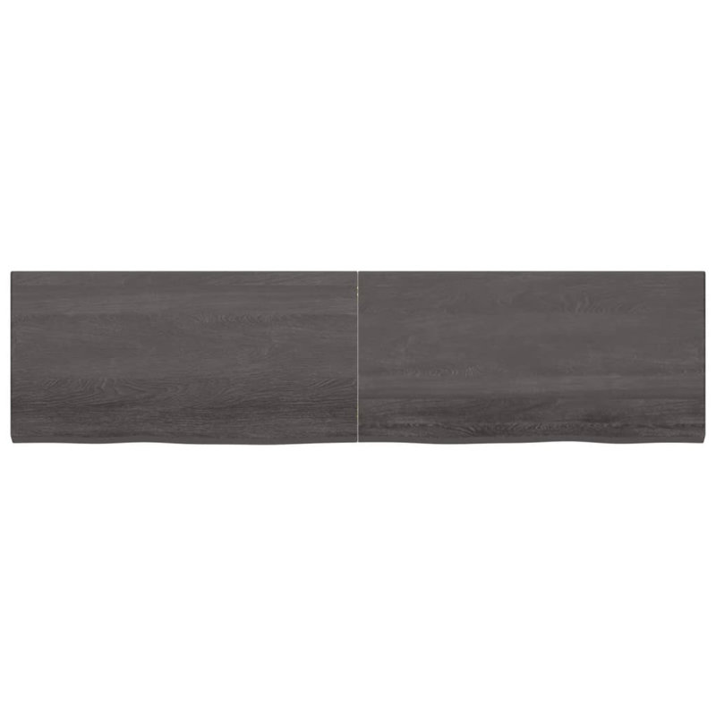 Aykan 200cm Solid Wood Bathroom Vanity Top, Dark Brown