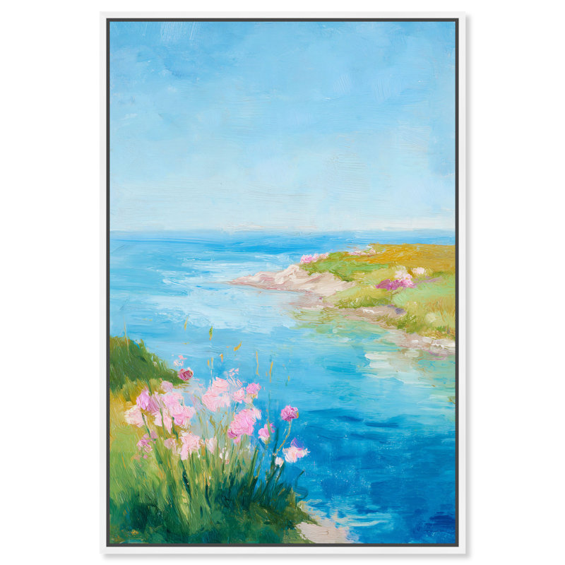 «Coastal Breezes I», reproduction d'art sur toile par Coastal , White Frame, H 46 po x l 31 po
