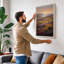 Mountains at Sunrise Scandinavian - Wrapped Canvas-239669797-239669803
