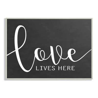 " Love Lives Here " Textual Art Print