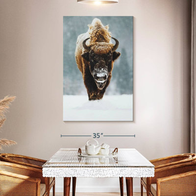 Impression sur toile Winter Buffalo
