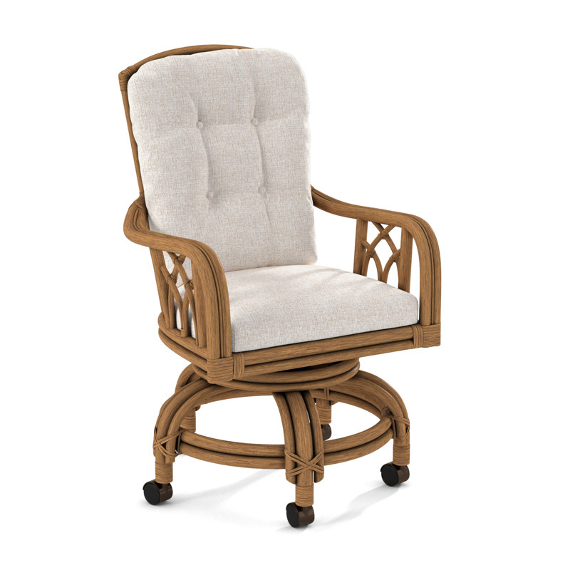 Chaise avec accoudoirs Edgewater, Miel, Performance blanc sucre; 0863-91