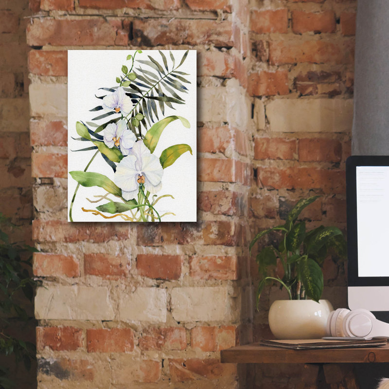 «Botanical Phalaenopsis» par Kathleen Parr, art mural sur toile, H 16 po x l 12 po x P 0,75 po
