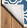 Geometric Hand Hooked Wool Blue/Ivory Area Rug