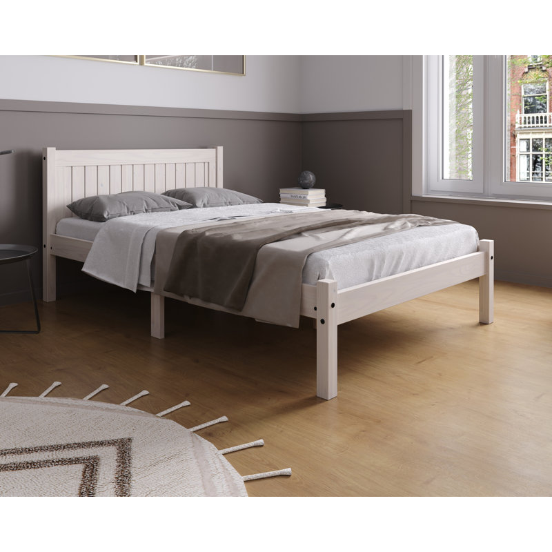 Burrillville Platform Bed, Double (4'6), White Wash