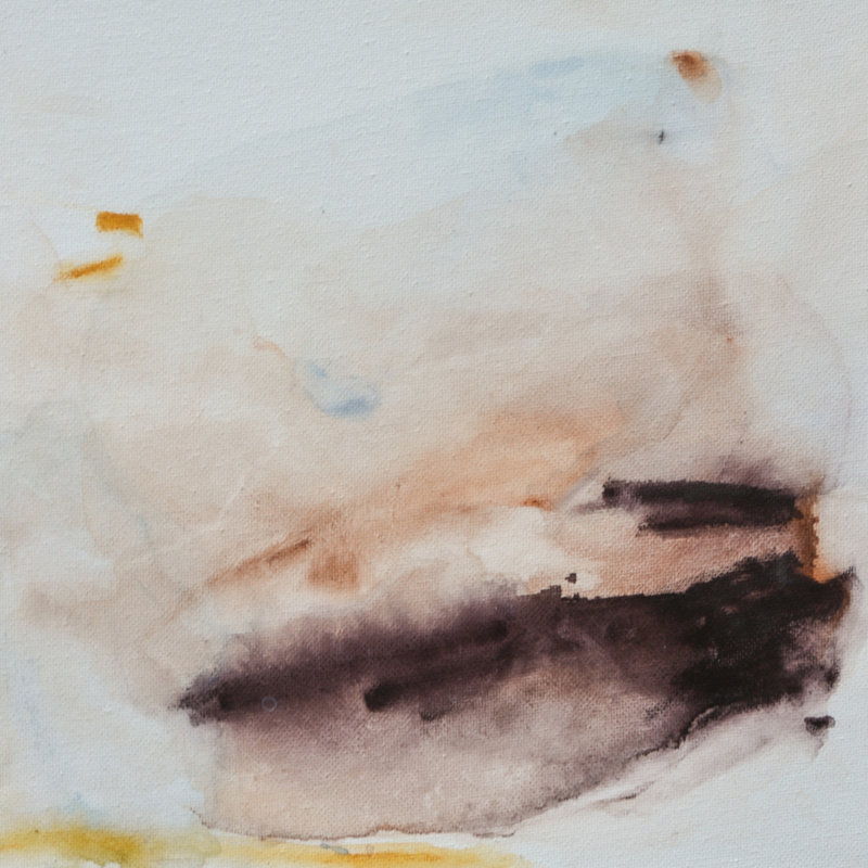 Earthy Abstract Flow by Arohika Verma — Abstract Wall Art, 48 × 48, Black, Matted Framed Print