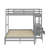 Twin Over Full Bunk Bed With Built-In Desk And Three Drawers-349565533