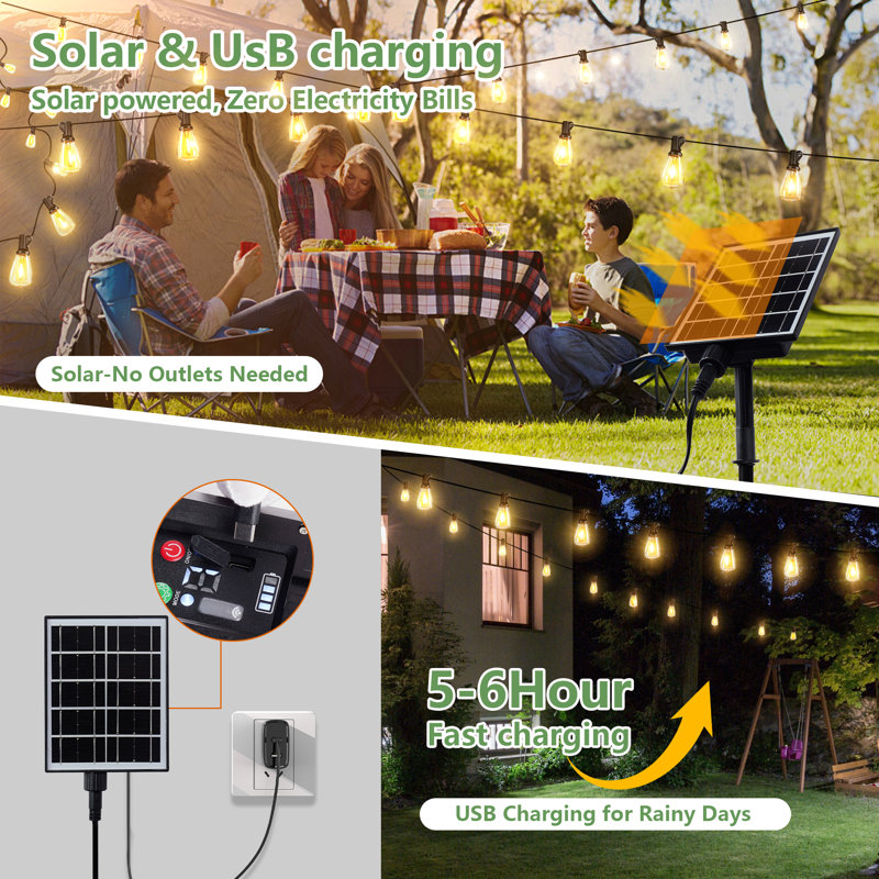 Guirlande d'extérieur 100 pi, H 4 po x l 1180 po x P 2 po