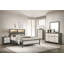 Commode 1 pièce commode à deux tons avec rangement à six tiroirs et poignée de tiroir en métal gris beige