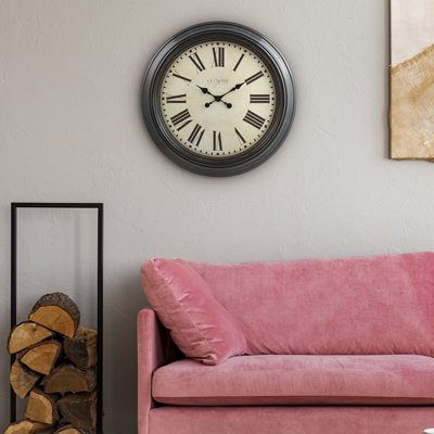 La Crosse Clock 404-2658 23-inch Maxwell Quartz Wall Clock With Roman Numerals