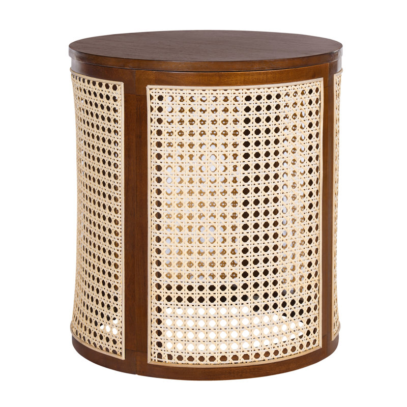 Table de bout ronde 15,70 po, Marron foncé