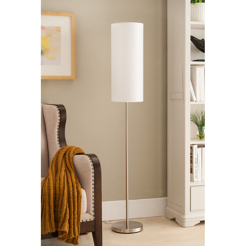 Lampe sur pied avec abat-jour en tissu H 59 po Caladendra