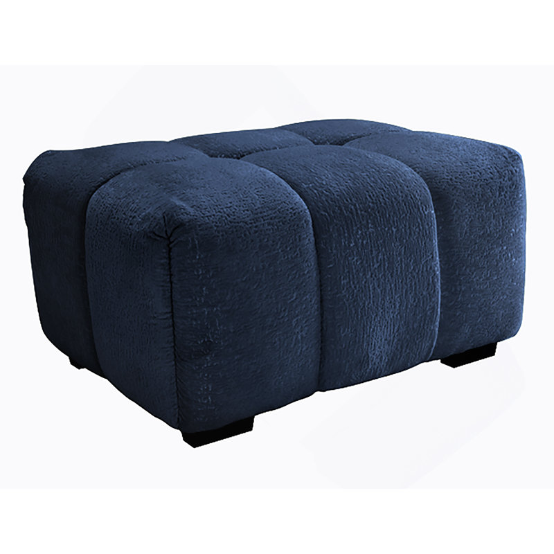 33 Sofas Blue Chenille - Ottoman, Blue