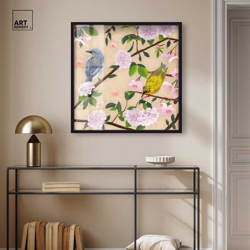 Décoration murale oiseau et oiseaux, H 31 po x l 31 po, Noir