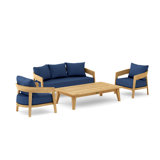 Outdoor 4 - Piece Teak Conversation Set