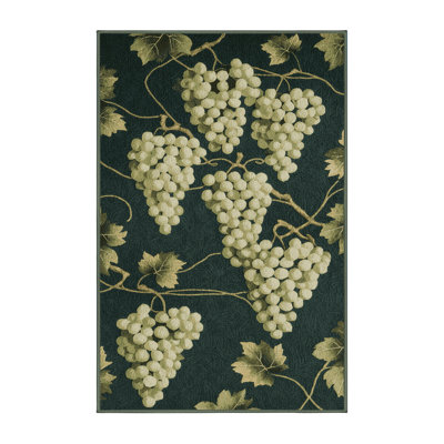 Washable Grape Thompson Seedless Fruits Area Rug