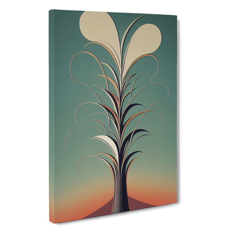 Art Deco Tree No.3 - Wrapped Canvas, 60cm H x 40cm W x 3cm D