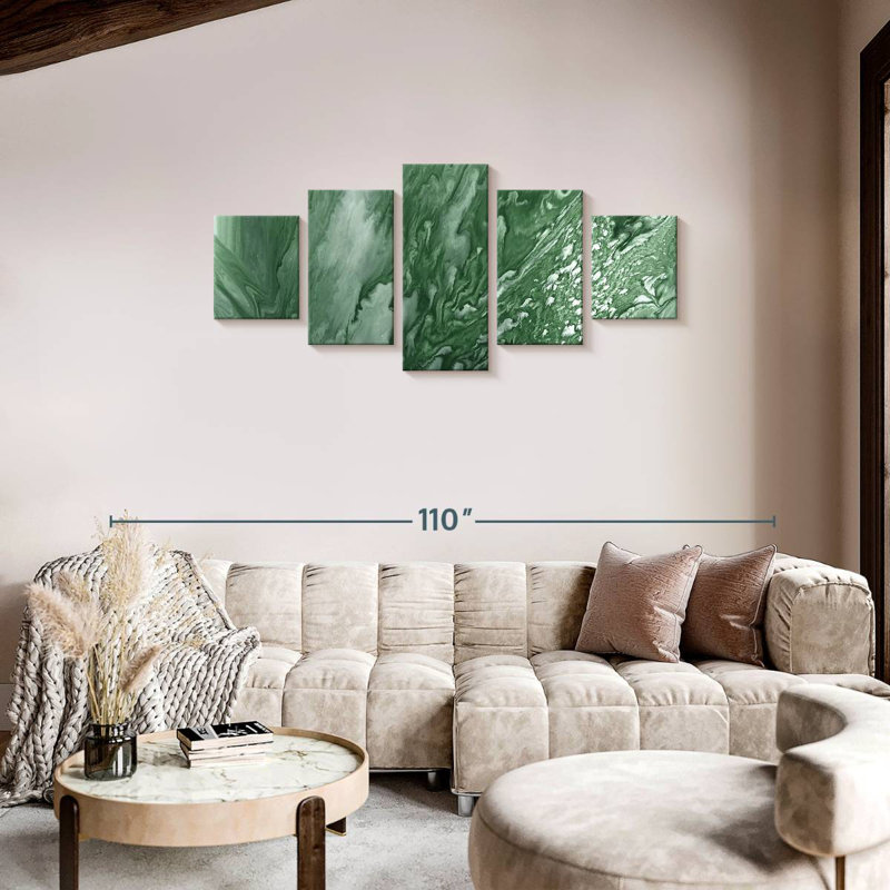 Marbled Malachite I, 34" H x 74" W