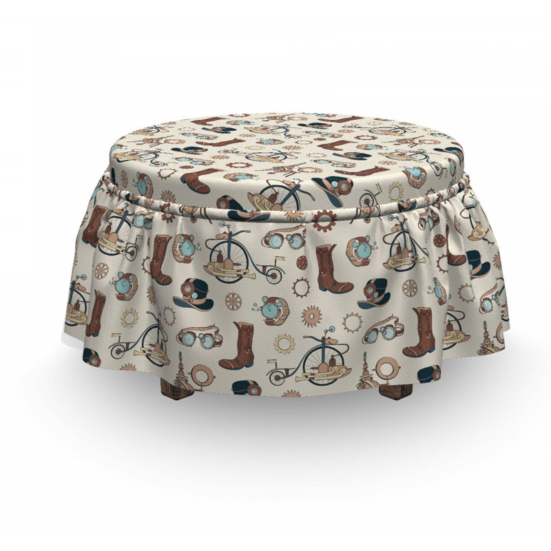 Box Cushion Ottoman Slipcover