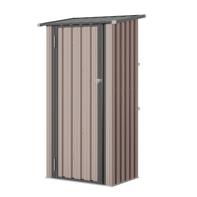 88x61cm Metal Garden Storage Shed with Lockable Door & Shelves