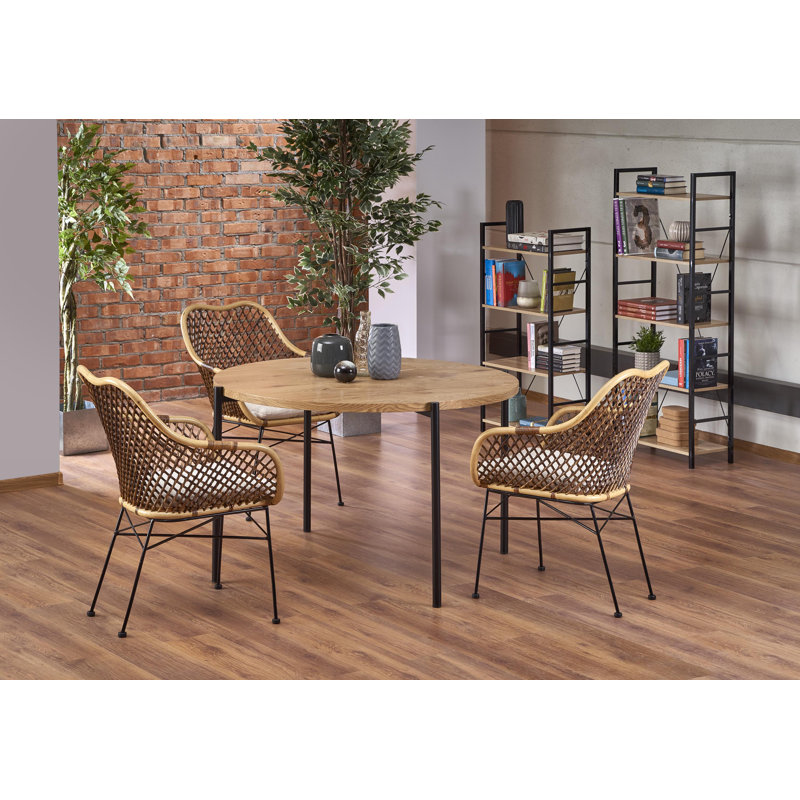 Kapelle Round Dining Table with Steel Base