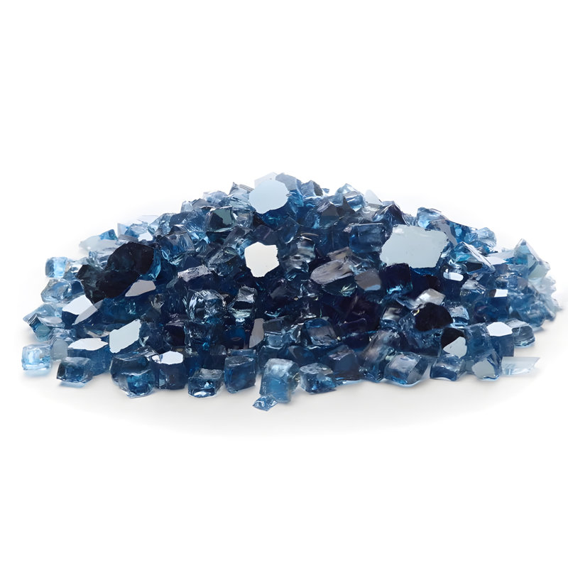 Verre de foyer 25 lb, Bleu ciel