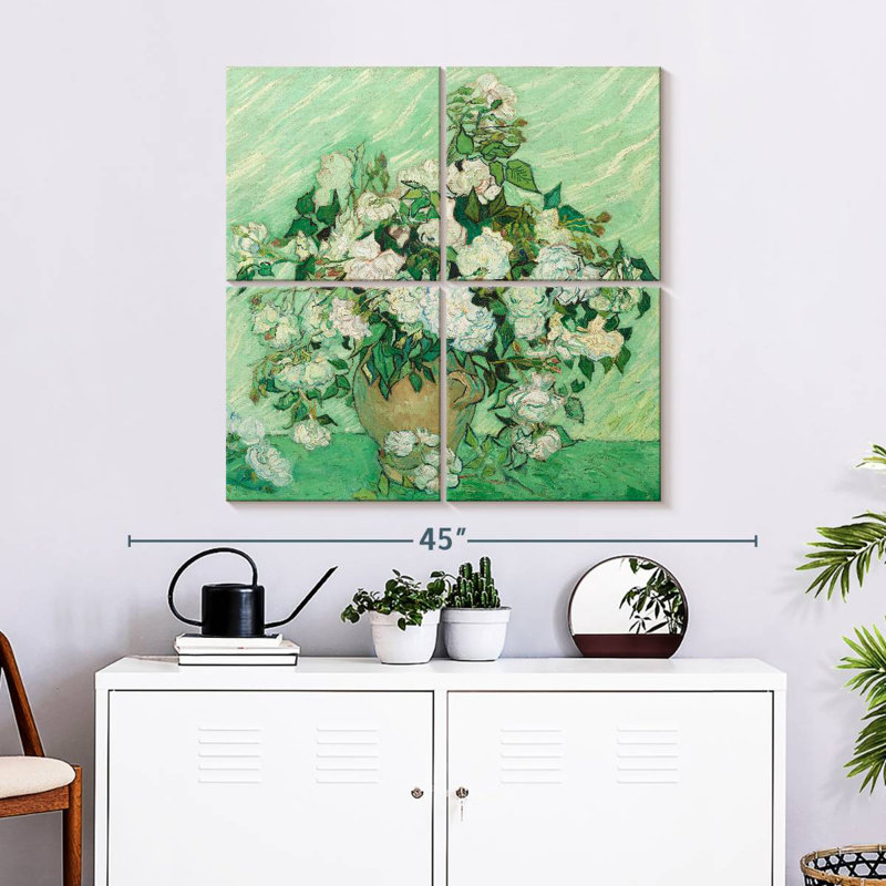 Harnek Green Field Roses, 32" H x 32" W