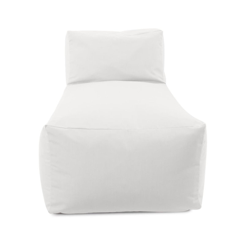 Pouf d'extérieur Kertis, mousse paysage marin, Blanc
