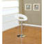 Tabouret en similicuir blanc à hauteur réglable avec 2 chaises pivotantes en PVC-949575035
