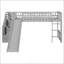 Lit mezzanine simple avec deux tiroirs et glissière Stairway-276930316
