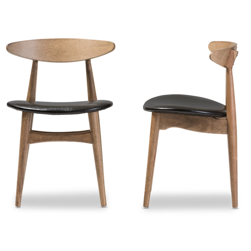 Chaise d'appoint Chanlee en brun, Chêne français