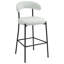 Tabouret de bar 26 po à hauteur de comptoir avec tabouret de bar en tissu avec base thermolaquée et repose-pieds-1122516180