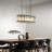 Gerlene 8-Light Black Finish Modern Chandelier for Dining Room with Wrought Iron And Crystal Accents