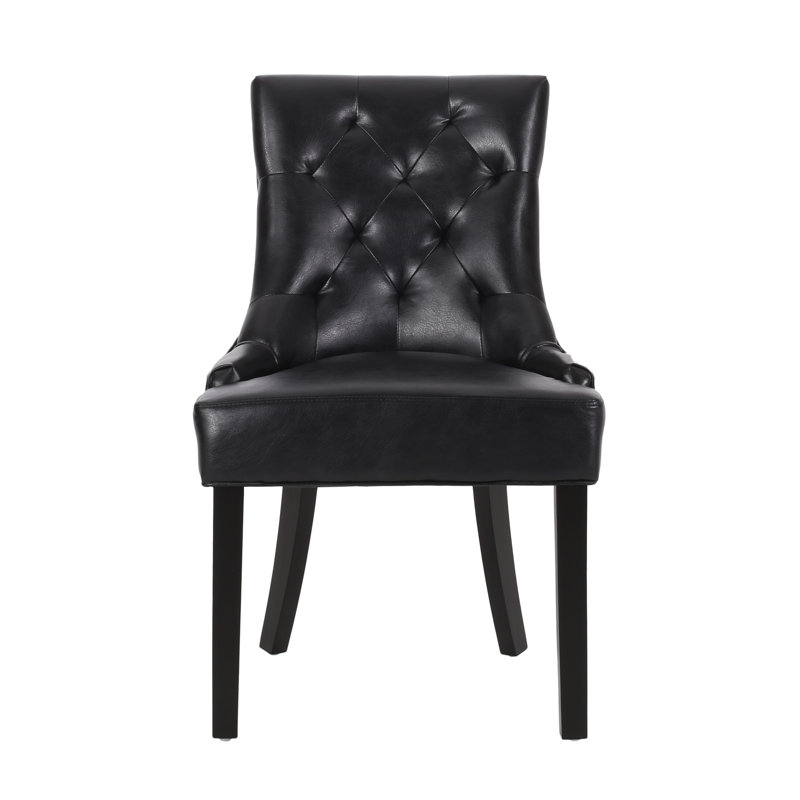 Chaises de salle à manger rembourrées Modern, Noir, 4