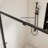 Scalable Adjustable Frame Shower Door With 1/4"(6Mm) Clear SGCC Tempered Glass,Transparent Safety Film For Glass,Aluminium Alloy,Reversible Installation