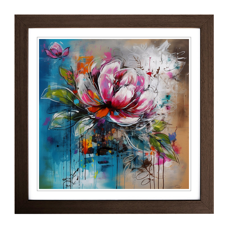Single Picture Frame Print on Wood, Walnut