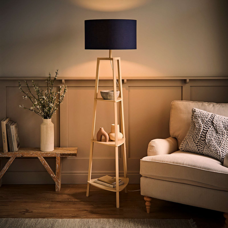 Sundra 155cm Matte Tripod Floor Lamp, Blue