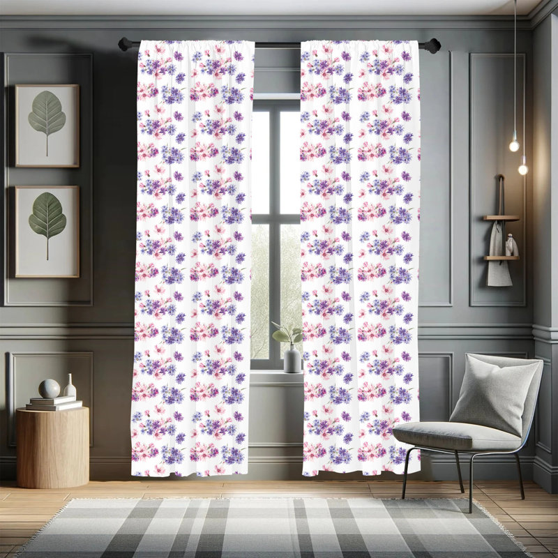 Semi-Sheer Rod Pocket Curtain Panels, 28" x 63"