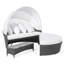 158cm Wide Wicker Patio Daybed with Cushions