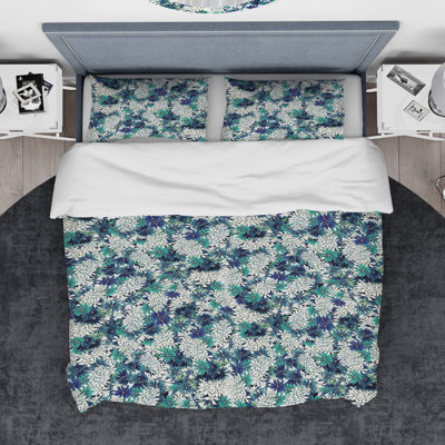 Ensemble de housse de couette designart ocean of fleurs