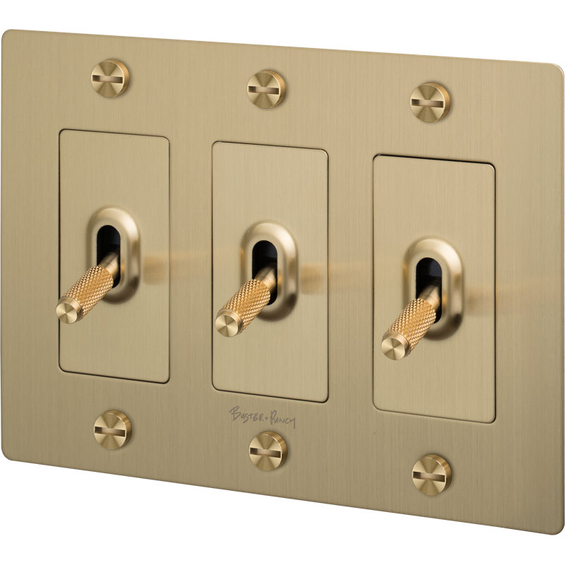 3G Toggle / Cross / With Logo, Brass